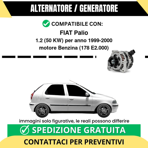 Alternatore fiat palio 50 - 1.2,