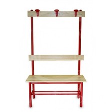 Panca spogliatoio con seduta e schienale e appendiabiti, Morale Sport, s852/1