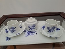 RISCARD GINORI VASSOIO ZUCCHERIERA 2 TAZZINE PIATTINI DECORO FLOREALE PORCELLANA