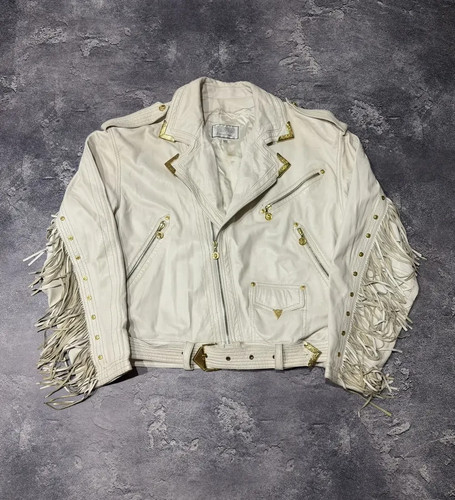 Rara giacca pelle biker anni - giacca,