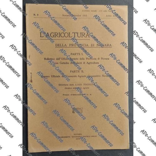 Bollettino agricoltura della - bollettino, l'agricoltura