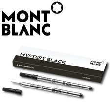MontBlanc Rollerball penna a inchiostro refill mine M Mystery Black nero 2 pezzi