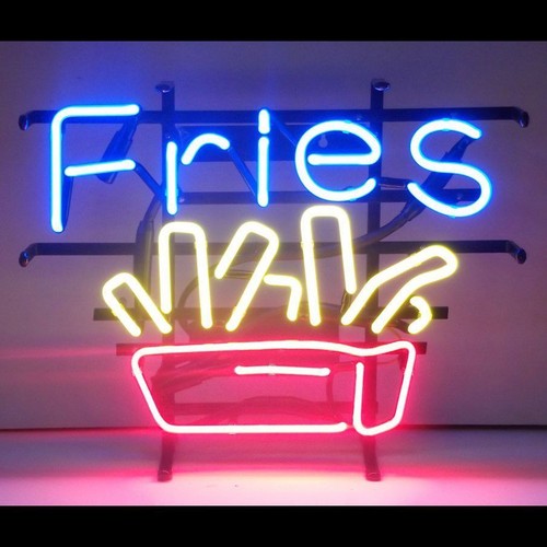 French fries neon sign - 14"x9"french,