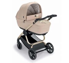 Cam TRIO TECHNO BABILA Carrozzina Passeggino Ovetto e Borsa BEIGE TELAIO ORO