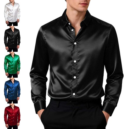 Camicia elegante uomo raso