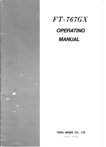 Manuale istruzioni per yaesu - manuale,