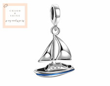 Ciondolo Veliero in Argento Sterling, charm barca, nave, smore per il mare