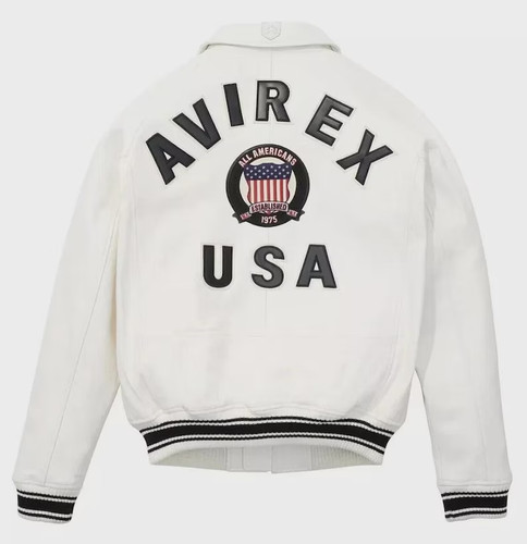Giubbotto uomo avirex bianco - giubbotto,