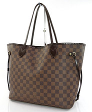 Autentica borsa tote bag LOUIS VUITTON Neverfull MM Damier Ebene #61473