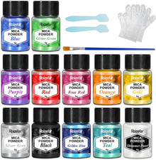 Polvere Di Mica - Pigmento Di Resina Epossidica 12 Colori, Colorante per Sapone,