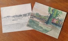 Stockholm Suède Aquarelle