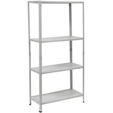 Scaffale in metallo BIANCO 4 ripiani H145x75X30 mobile ufficio ripostiglio magaz