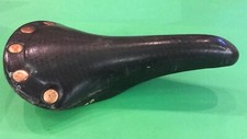 Sella Selle San Marco Regal saddle bike black leather 1986  vintage 
