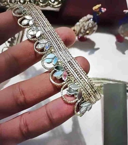 Argento specchio lavoro pizzo - argento,