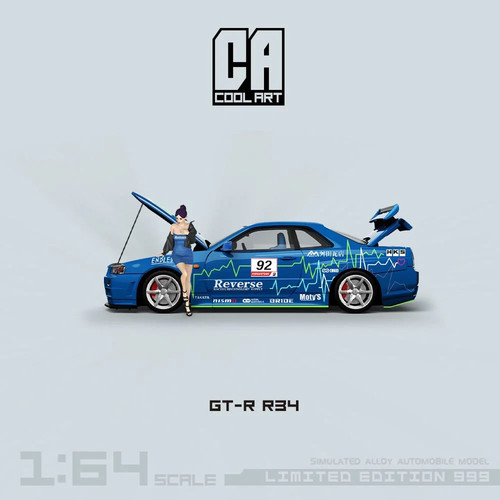 Cool art blu - 1/64, nissan
