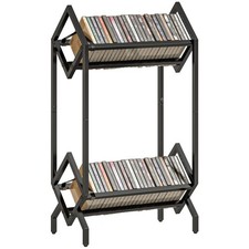 HOMCOM Porta CD in Metallo a 2
