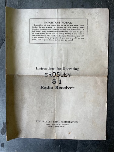 Vintage orig crosley - vintage, orig.