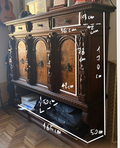 Antica credenza noce doppio - credenza, in