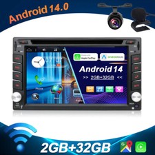 2G+32GB Autoradio Android 14 CD/DVD Player GPS Navi CarPlay Doppio Din DAB+ AUX