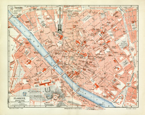 Firenze mappa storica - ,