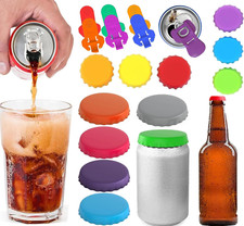 12 Colori Tappi per Lattine+6