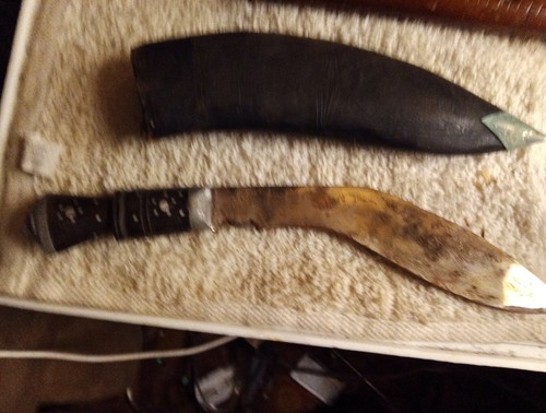 Knife and case - and,