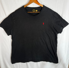 Polo uomo Ralph Lauren maglietta nera XXL con logo rosso