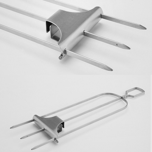 Triple prong stainless - prong, steel