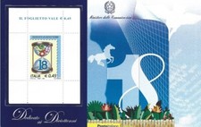 Italia 2006 Francobollo Diciottenni Foglietto Azzurro con Busta/Lettera Ministro