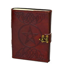 Pentagramma gotico India libro in pelle diario quaderno fatto a mano RPG fantasy stella