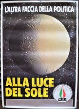 MANIFESTO ELETTORALE ORIGINALE DESTRA NAZIONALE MSI ANNI 80