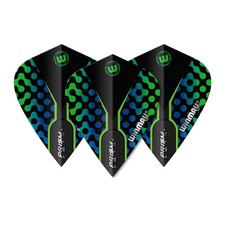 5 nuovi set Winmau Prism Zeta Kite Dart Voli - Nero Blu Verde
