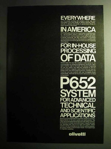 1973 olivetti p652 computer - olivetti,