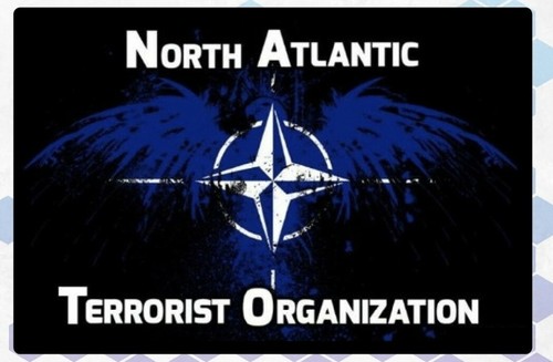 Adesivo bandiera nato - adesivo,