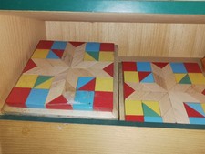 n.2 scatole mattoncini legno