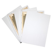 Niik Tela set 5 tele pittorica 30 x 40 x 1,7 cm in cotone bianca da dipingere