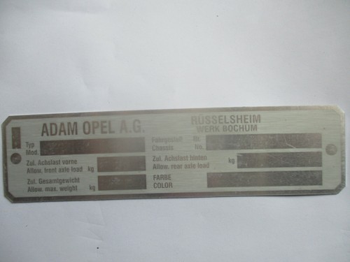 Targa opel bochum - targa, schild