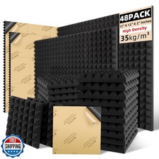 Pannelli in Schiuma Acustica,Pannelli Fonoassorbenti Autoadesivi,12 X 12 X 2 Pollici 