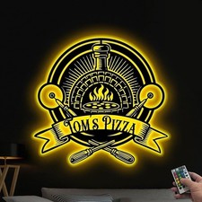 Insegna Metallo LED Pizza