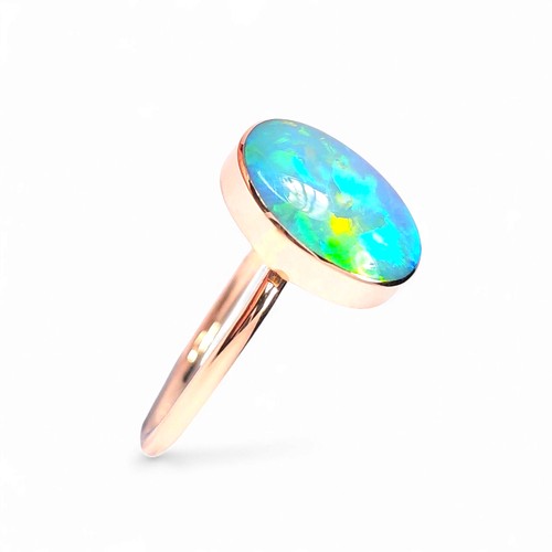 Anello verde flor oro - verde, flor'