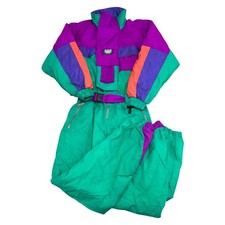 Tuta da sci vintage colorblock