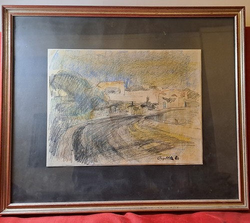 Disegno antico pastello di - antico.,