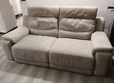 divano 2 posti con doppia seduta relax elettrica, poggiatesta reclinabile,