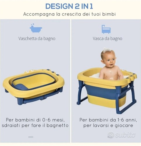 Homcom vaschetta bagnetto - vaschetta,