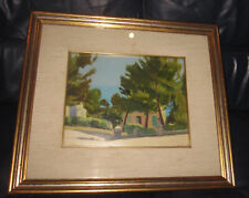 1955 Sandro Vacchetti  Strada del Municipio di Falconara olio Torino Cuneo