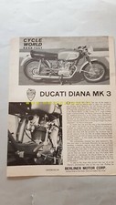 Ducati 250 Diana Mark 3 1964 ristampa prova Cycle World depliant originale