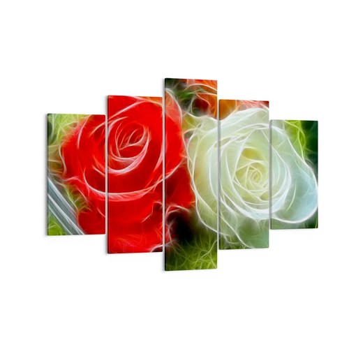 Quadro tela 150x100cm fiori - su,
