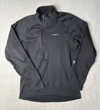 Pile Vintage Patagonia Uomo Taglia Small Nero R1 Regolatore Base Strato 1/2 Zip