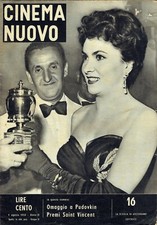 CINEMA NUOVO 1953/16=GINA LOLLOBRIGIDA=PUBBLICITA OLIVETTI LETTERA 22=RIVISTA