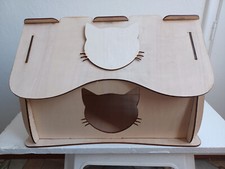 cuccia per gatto in legno da